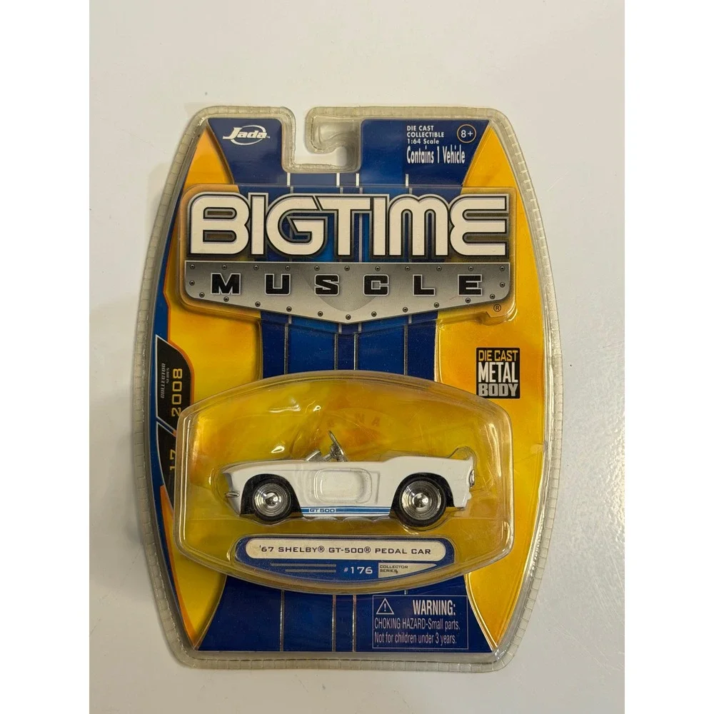 Jada Bigtime Muscle 67 Shelby GT-500 Pedal‎ Car White 1:64 Scale Diecast 2008